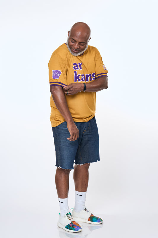 870-Gold & Purple -ArkansUS Relaxed-Fit T-Shirt