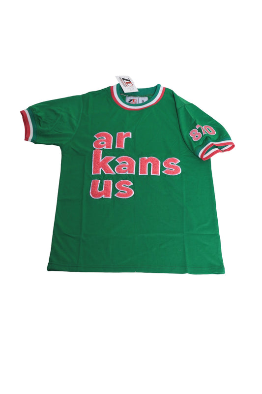 870-Kelly Green & Pink ArkansUS Euro-Fit T-Shirt
