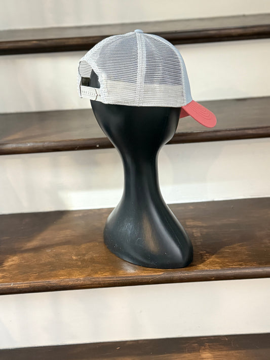 ALL of arkansUS Customized Light Pink & Blue with Camo State Patch-Mesh Trucker Hat