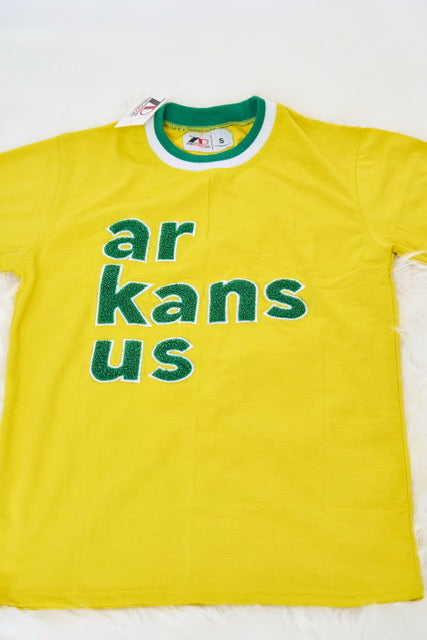 501-Canary Yellow & Green -ArkansUS Relaxed-Fit T-Shirt