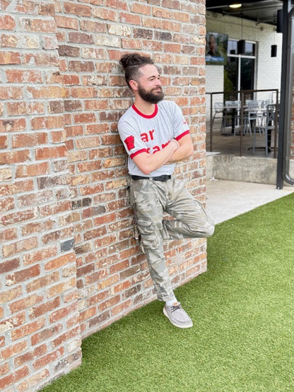 479-Gray & Red ArkansUS Relaxed-Fit T-Shirt