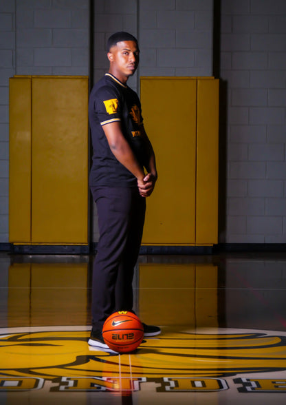 Wonder Jr. High - Golden Lions - Black, Yellow/Gold- White- ArkansUS Crewneck T-SHIRT with-870 State Patch