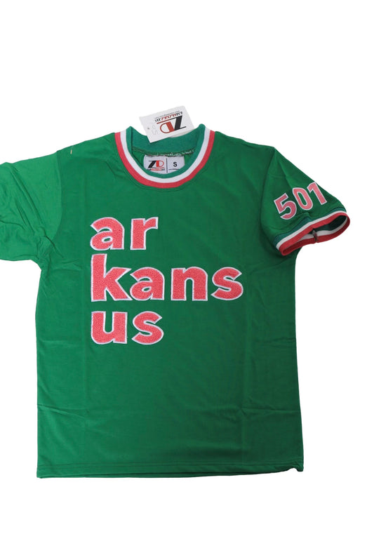 501-Kelly Green & Pink ArkansUS Euro-Fit T-Shirt