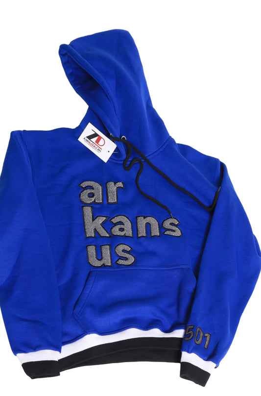 501-Blue & Gray ArkansUS Hoodie