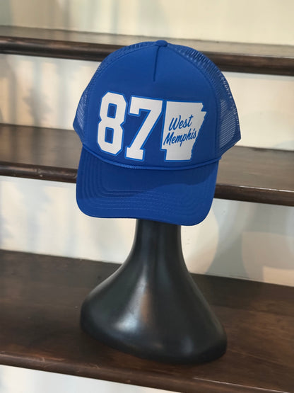 870 West Memphis Blue & White -FoamTrucker Hat