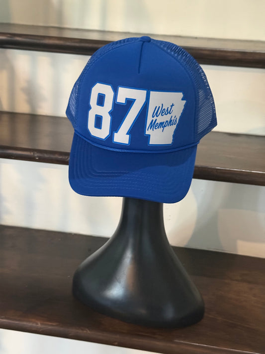 870 West Memphis Blue & White -FoamTrucker Hat