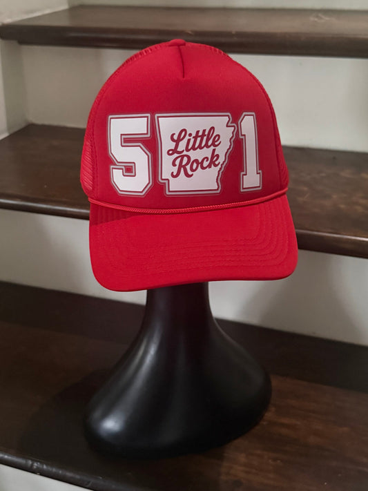 501 Little Rock Red & White -FoamTrucker Hat