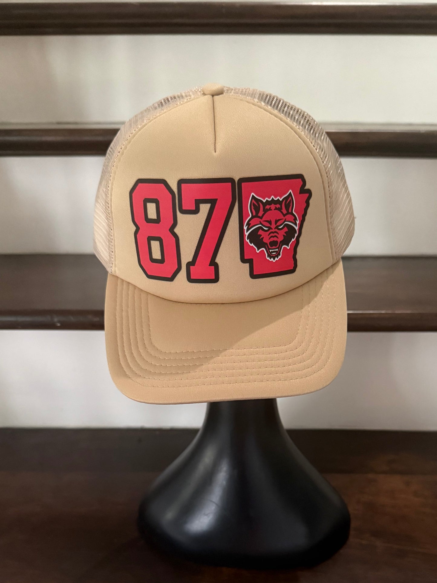 870 Red Wolf -Beige FoamTrucker Hat