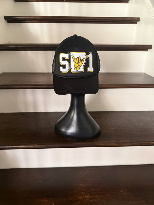 501 - A PHI A -Black FoamTrucker Hat