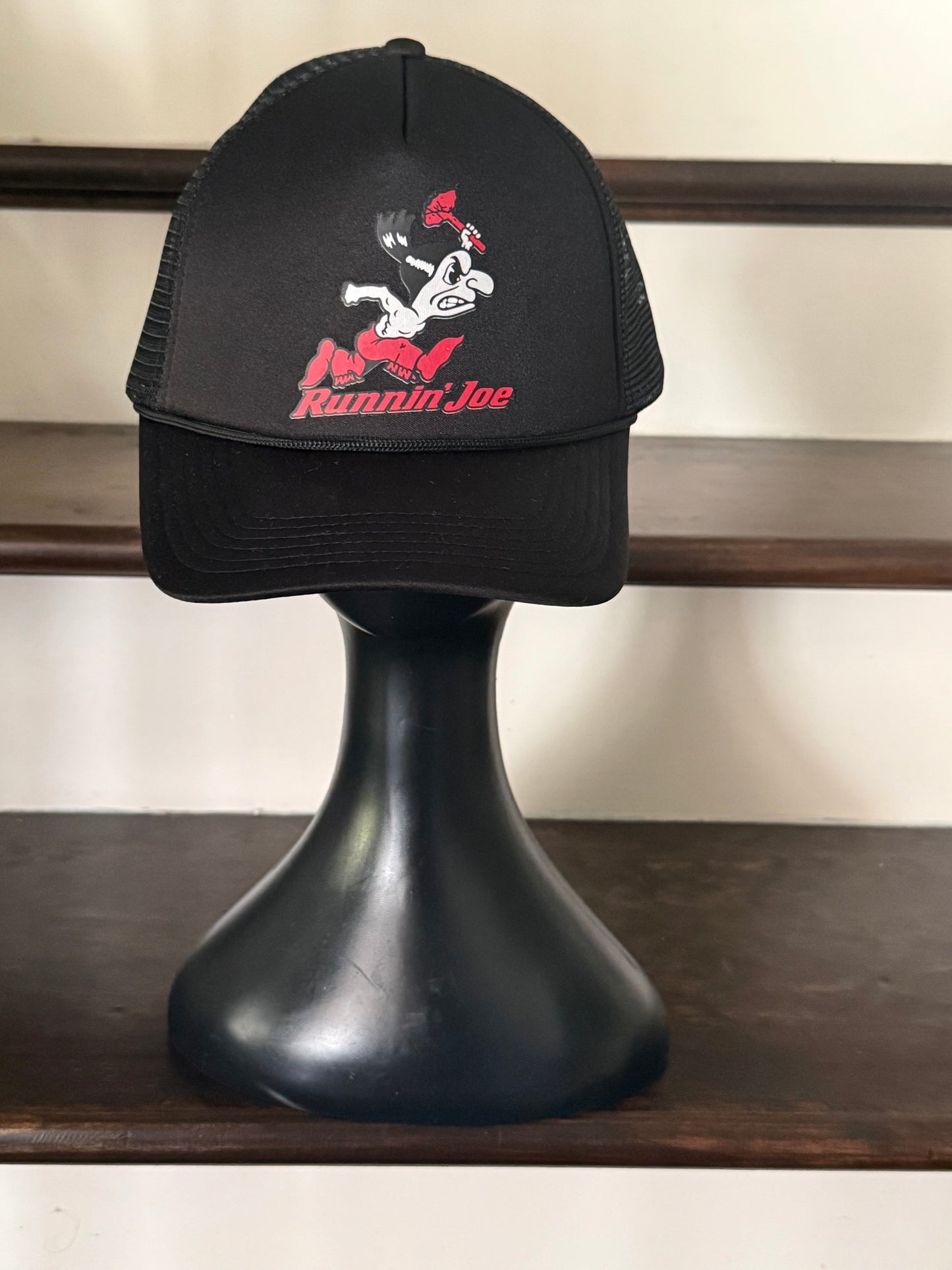 RETRO- Runnin Joe -Red White & Black FoamTruckerHat (Copy)