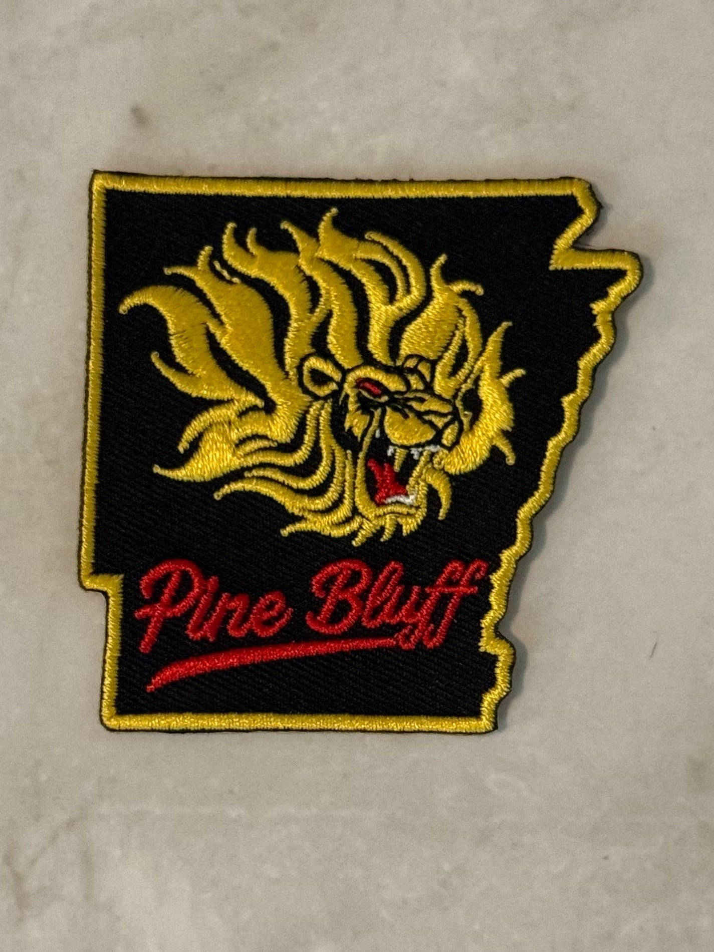 Golden Lion- Pine Bluff State Patch Iron/ Heat Press or Sew On