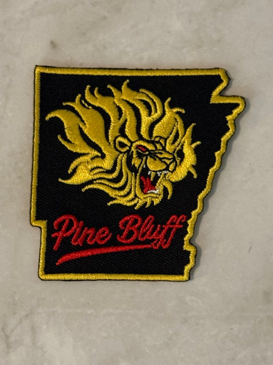 Golden Lion- Pine Bluff State Patch Iron/ Heat Press or Sew On